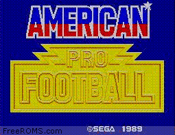 American Pro Football Screen Shot 1